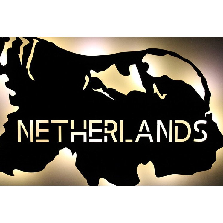 Niederlande personalisiert mit Wunschtext Netherlands Lasergravur LED Schlummerlicht