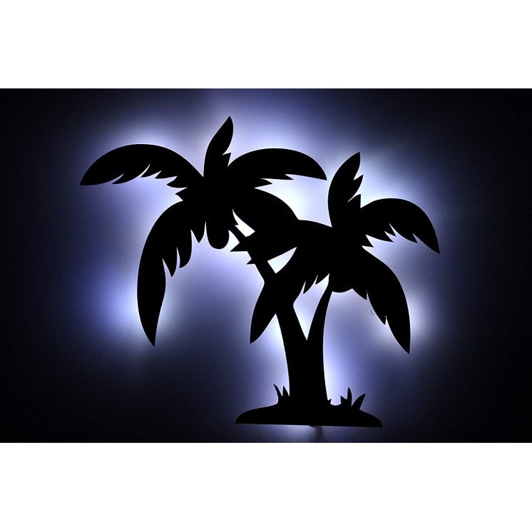 Palmen Schlummerlicht LED , Palmeninsel Lasergravur Nachtlicht für Wohnzimmer Schlafzimmer Geschenk