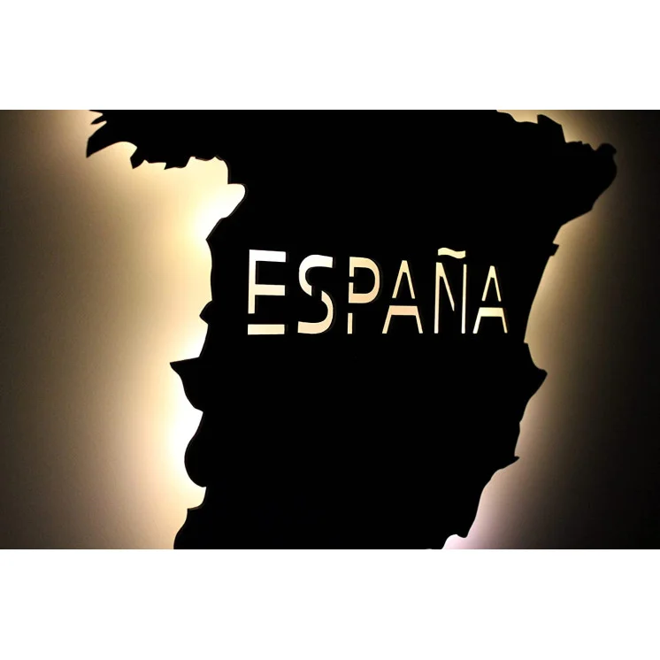 España Spanien personalisiert mit Wunschtext Spain Lasergravur LED Schlummerlicht