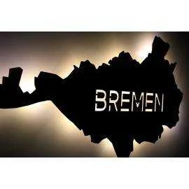 LED Schlummerlicht "Bremen" personalisiert mit Wunschtext -Lasergravur