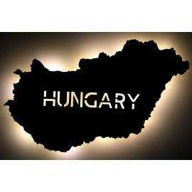 Ungarn personalisiert mit Wunschtext Magyarország Lasergravur Hungary LED Schlummerlicht für Schlafzimmer Wohnzimmer Geschenk