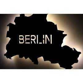 Led "Berlin" personalisiert mit Wunschtext Lasergravur Schlummerlicht für Schlafzimmer Wohnzimmer Geschenk