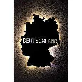 Deutschland personalisiert mit Wunschtext Germany Lasergravur Led Schlummerlicht für Schlafzimmer Wohnzimmer Geschenk