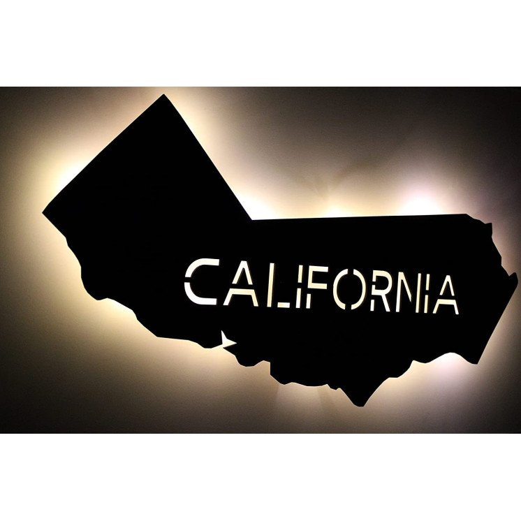 "California" personalisiert mit Wunschtext Lasergravur Led Schlummerlicht für Schlafzimmer Wohnzimmer Geschenk