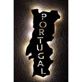 "Portugal" personalisiert mit Wunschtext Portuguesa Lasergravur Led Schlummerlicht für Schlafzimmer Wohnzimmer Geschenk