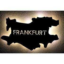 Led "Frankfurt" personalisiert mit Wunschtext Lasergravur Schlummerlicht für Schlafzimmer Wohnzimmer Geschenk