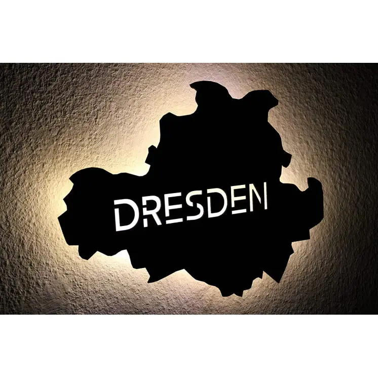 Led "Dresden" personalisiert mit Wunschtext Lasergravur Schlummerlicht für Schlafzimmer Wohnzimmer Geschenk