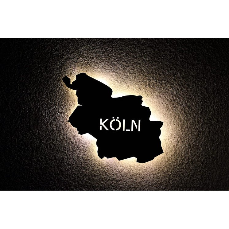 Led "Köln" personalisiert mit Wunschtext Lasergravur Schlummerlicht für Schlafzimmer Wohnzimmer Geschenk
