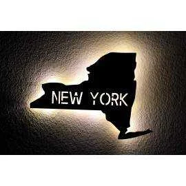 Led "New York" personalisiert mit Wunschtext Lasergravur Schlummerlicht für Schlafzimmer Wohnzimmer Geschenk
