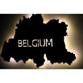 Led "Belgien" personalisiert mit Wunschtext Lasergravur Schlummerlicht für Schlafzimmer Wohnzimmer Geschenk