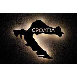 "Kroatien" personalisiert mit Wunschtext Croatia Lasergravur Led Schlummerlicht für Schlafzimmer Wohnzimmer Geschenk