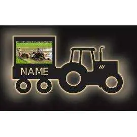 deko Schlummerlicht Traktor mit Bilderrahmen für dein Foto Led Traki Nachtlicht personalisiert mit Wunschnamen