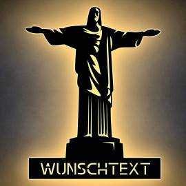 Cristo Redentor von Rio de Janeiro - Schlummerlicht LED, Christusstatue personalisiert mit Wunschtext Lasergravur Nachtlicht