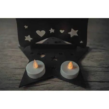 LED Teelichtern Stern mit wunschtext personalisiert zum Geschenk individuelles für Sie und Ihn Tischdeko