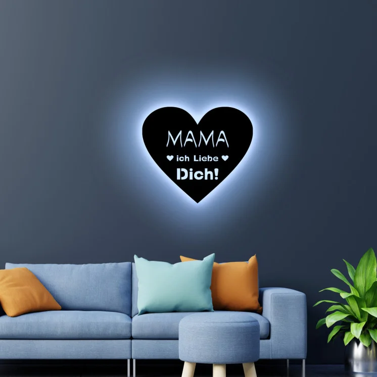 Mama Ich Liebe Dich Nachtlicht LED für Muttertag