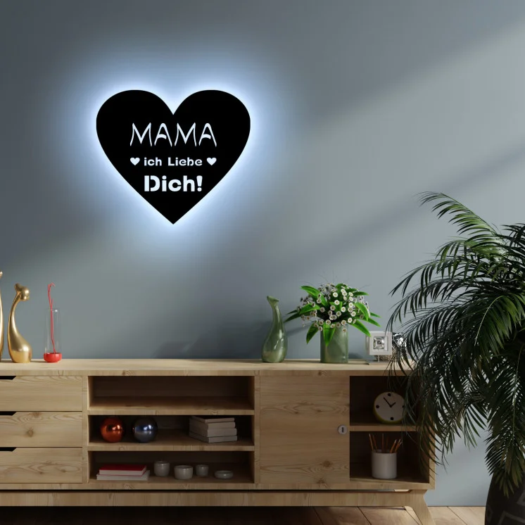 Mama Ich Liebe Dich Nachtlicht LED für Muttertag