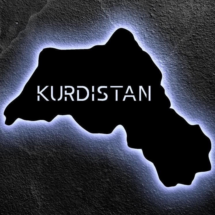 "Kurdistan" personalisiert mit Wunschtext کوردستان Lasergravur Led Schlummerlicht für Schlafzimmer Wohnzimmer Geschenk