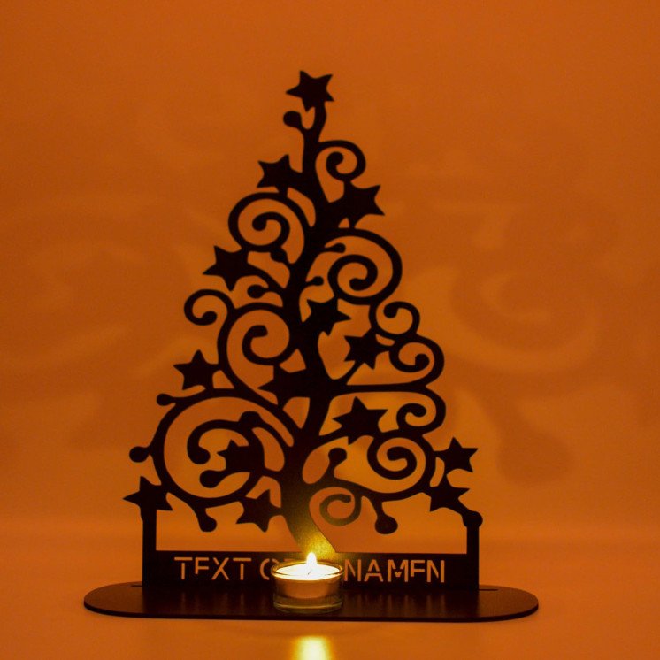 Weihnachtsbaum Kerzenständer, Teelichthalter Personalisierte Mit Namen Geschenke, Kerzenhalter Deko,Weihnachtsdeko