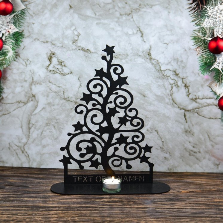 Weihnachtsbaum Kerzenständer, Teelichthalter Personalisierte Mit Namen Geschenke, Kerzenhalter Deko,Weihnachtsdeko