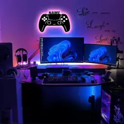 RGB Led Gaming Controller Lampe - Gaming Zimmer Deko - Wandlampe