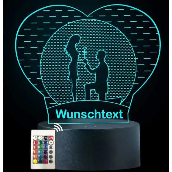 Weihnachtsmann 3D Illusion Lampe Nikolaus mit Wunschtext Tischlampe 16  Farben USB Touch Switch Led Licht Dekorationsideen