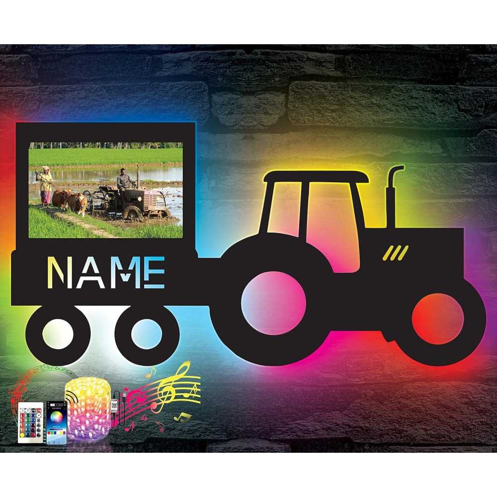 Traktor mit Bilderrahmen RGB Farbwechsel Schlummerlicht - Mit 16