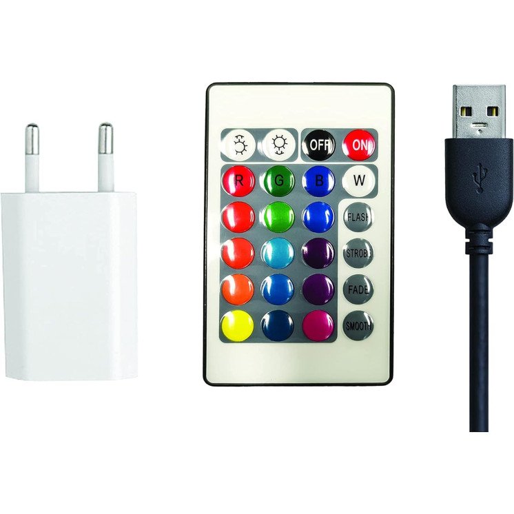 LEON - FOLIEN Love Liebesgeschenk Liebesbeweise RGB Farbwechsel Herzen - Mit 16 LED Farben USB Bluetooth personalisiert mit