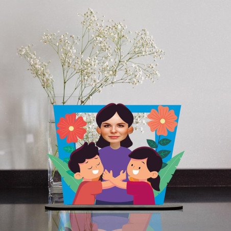 Muttertagsgeschenk Beste Mama Tischdeko für Mama perfekt als Danksagung für Muttertag Mutti - 3D Cartoon Karikatur Comic