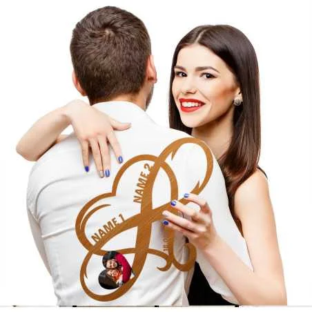 Herz Mit Unendlichkeitszeichen & Foto Geschenk zur Verlobung hochzeitsgeschenke brautpaar wanddeko für Männer Frauen zum