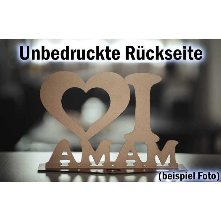 Teelichthalter Unendlichkeitszeichen Mit Foto auf Holz gedruckt Liebesgeschenk personalisiert mit 2 Namen Geschenk zur Hochzeit