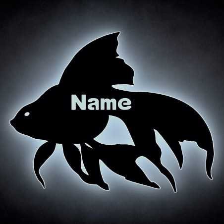 LEON FOLIEN Fisch Deko Schlummerlicht Nachtlicht Haifisch Wandlicht Wandlampe personalisiert mit Wunsch Name Lasergravur